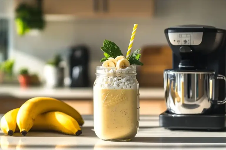 Is Cottage Cheese and Banana Good for You? Benefits, Recipes & More 16 Golden pancakes made with bananas and cottage cheese served with syrup
